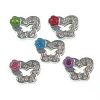 8mm slide charms set with rhinestone,fits 8 mm width leather band