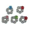 8mm slide charms set with rhinestone,fits 8mm width leather band