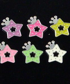 8mm slide charms set with rhinestone,fits 8 mm width leather band