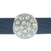 8 mm slide charms set with rhinestone