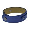 3-button dark blue leather wristband customized for about 15 days 8 “
