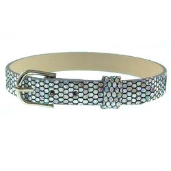 Silver Gray – 8mm leather bands slide charm bracelets-Bling Bling