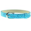 Sky Blue – 8mm leather bands slide charm bracelets-Bling Bling