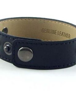 Custom 3 button black leather wrist strap for 8 mm slides 8 inches Customized about 15 days