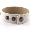 3 button-type serpentine white wristband for 8 mm sliding 8 inches