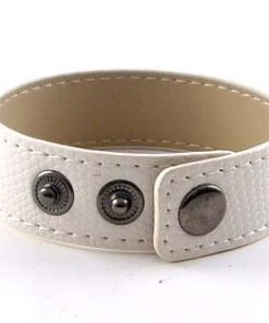 3 button-type serpentine white wristband for 8 mm sliding 8 inches