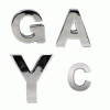 8mm smooth sliding alloy letters A to Z 10×26