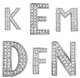 Rhinestone letters, crystal letters, sliding letters 30 mm A to Z 26 pcs/ 1 set