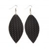 Fashion drop-shaped leather earrings for all types of people, lightweight and comfortable Stainless steel earrings hook 5.8 * 3.5 cm