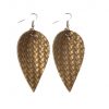 Fashionable sheepskin leaf earrings Lightweight and comfortable Stainless steel earrings hook 3.5*6