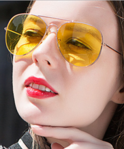 Larger children’s sunglasses, adult sunglasses yellow