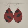Fashion drop-shaped leather earrings for all types of people, lightweight and comfortable Stainless steel earrings hook 5.8 * 3.5 cm