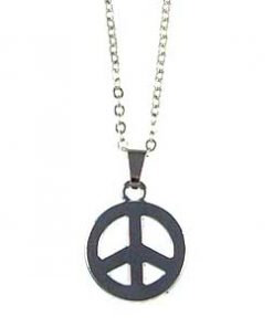 18 inch Peace sign  necklace 1 set