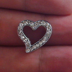 10 mm heart-shaped sliding accessories for 10 mm stainless steel belts and belts