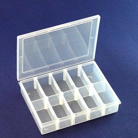 Removable mesh transparent acrylic storage box, jewelry display box 2*5 grid. 10*13.2 cm