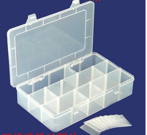 Removable mesh transparent acrylic storage box, jewelry display box 3*5 grid. 17*28 cm
