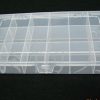 Grid transparent acrylic storage box, jewelry display box 3*6 grid. 20.7*10.8 cm