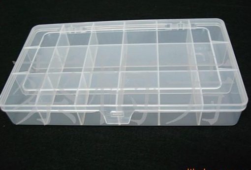Grid transparent acrylic storage box, jewelry display box 3*6 grid. 20.7*10.8 cm