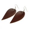 Fashionable sheepskin leaf earrings Lightweight and comfortable Stainless steel earrings hook 3.5*6