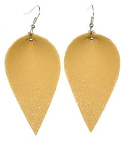 Fashionable sheepskin leaf earrings Lightweight and comfortable Stainless steel earrings hook 3.5*6