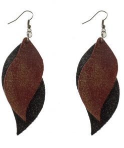  S-shaped Imitation of sheepskin leather earrings  ,Lightweight and comfortable Stainless steel earring hook 6.5 * 3 cm