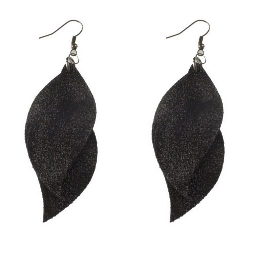  S-shaped Imitation of sheepskin leather earrings  ,Lightweight and comfortable Stainless steel earring hook 6 * 3 cm