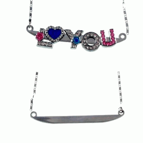 18 inch Sliding necklace for 8 mm letters and other  （6.3 cm）