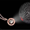 18-inch Internet sensational projection necklace, 100 languages express I love you. Two ways to use. Metal