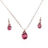 Boutique Jewelry 2 Piece Earring Necklace Droplet Geometric Necklace Set yhy-028