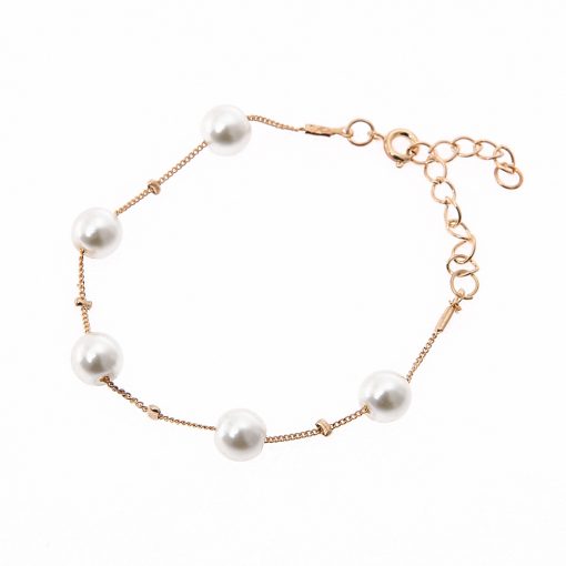 Korean fashion jewelry set Sweet elegant pearl simple temperament necklace earrings bracelet YHY-032