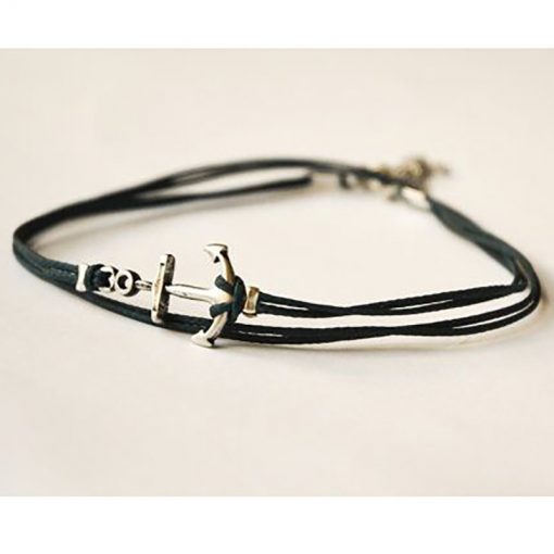 Hand-knitted jewelry anklet Vintage minimalist anchor adjustable bracelet anklet YHY-088