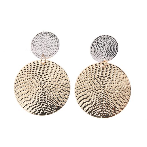 Fashion exaggerated pendant size round circle earrings female temperament personality color matching bump earrings ear jewelry YHY-065