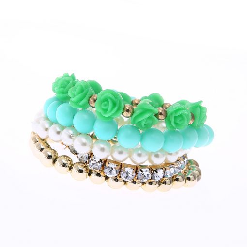 Korean version of the sweet multi-layer rose elastic bracelet European and American jewelry YHY-071