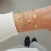 New style European and American fashion jewelry new leaves bracelet bracelet Women’s four-piece combination wholesale YWHY-007