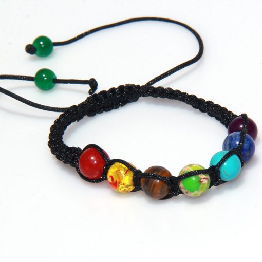 Best selling bracelet seven chakras woven bracelets balance beads yoga bracelet yhy-077