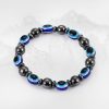 Magnetic black bile magnet elastic bracelet resin eye flat beads hand jewelry wholesale YHY-086