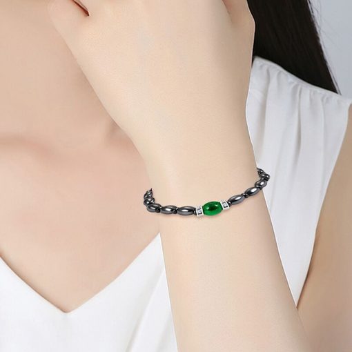 Magnetic black bile magnet bracelet Green cat eye bracelet  factory direct yhy-081