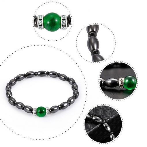 Magnetic black bile magnet bracelet Green cat eye bracelet  factory direct yhy-081