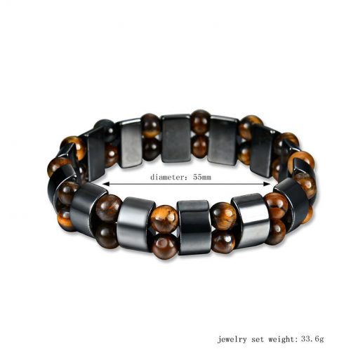 Hot natural black bile magnet bracelet men and women retro magnetic bracelet jewelry YHY-083