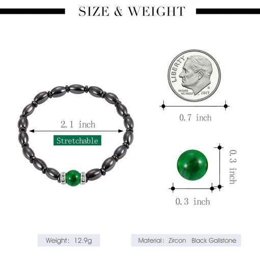 Magnetic black bile magnet bracelet Green cat eye bracelet  factory direct yhy-081