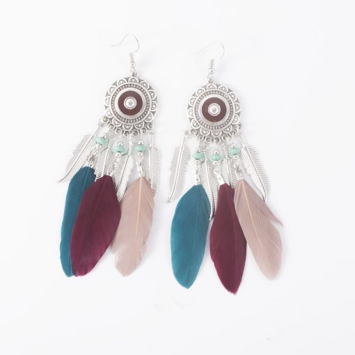 Middle Eastern ethnic feather feather tassel earrings Bohemian beach style sunflower flower earrings small jewelry yhy-041