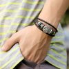 Buckle men’s leather bracelet European and American new jewelry Weaving vintage leather bracelet factory direct supply YHY-097