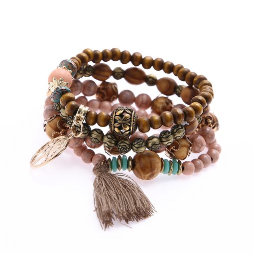 tassel multi-layer bracelet jewelry handmade turquoise tree versatile temperament bracelet yhy-074