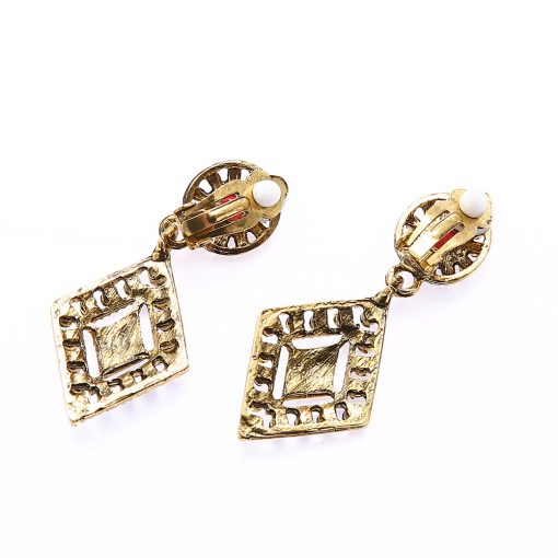 Hot sale without ear piercing ear clip retro alloy hollow geometric ear jewelry YHY-058