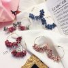 Korean version of hot earrings fashion temperament female cloth flower flash drill earrings ylx-010
