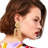 Fashion geometric metal creative big earrings Personality creative hot earrings jewelry YLX-01