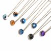 Hot sale double-sided spherical universe couple necklace diy dream star gemstone pendant jewelry Color mixing YHY-104