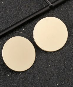 Europe and the United States popular simple and generous fashion personality women’s glossy round disc earrings YLX-091