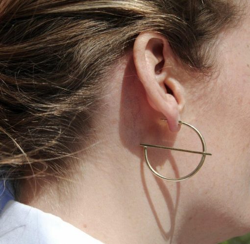Retro fashion OL wind geometry semicircular ear ring alloy metal C-shaped earrings YLX-115