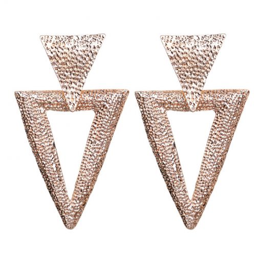 Korean version of the simple trend of geometric metal earrings Personality OL wind triangle earrings jewelry YLX-086
